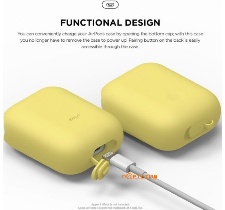 Чохол Elago Waterproof Case for Airpods Creamy Yellow (EAPWF-BA-CYE)