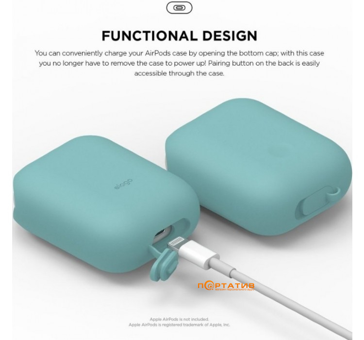 Elago Waterproof Case for Airpods Coral Blue (EAPWF-BA-CBL)