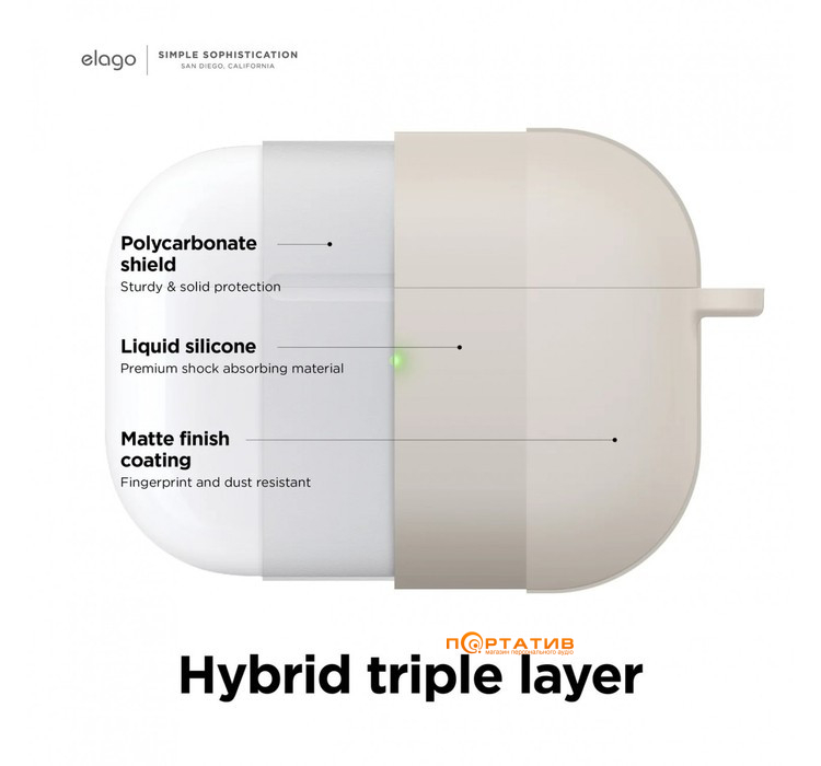 Elago Liquid Hybrid Hang Case Mint for Airpods Pro 2nd Gen (EAPP2RH-HANG-MT)