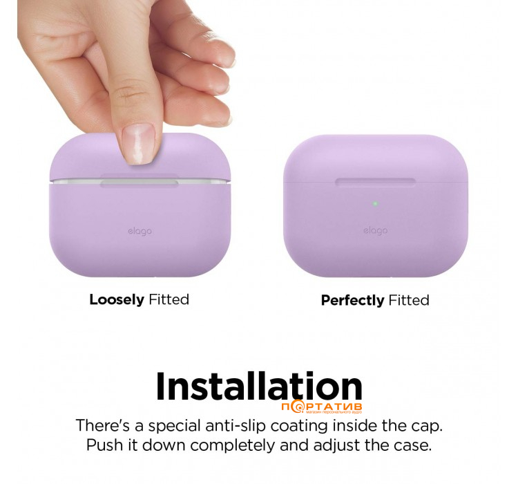 Чохол Elago Original Silicone Case for Airpods Pro Lavender (EAPPOR-BA-LV)