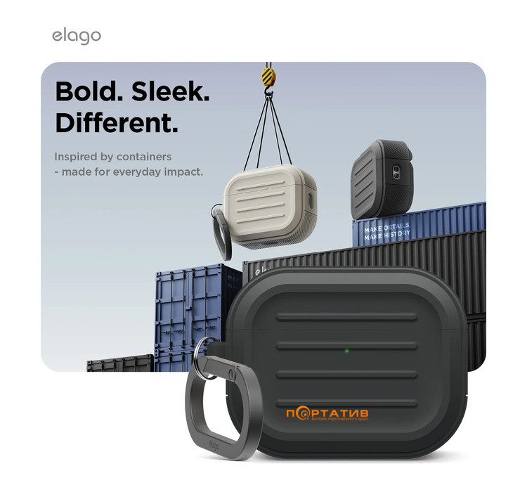 Чохол Elago Armor Hang Black for Airpods Pro 3rd Gen (EAPP3AM-HANG-BK)