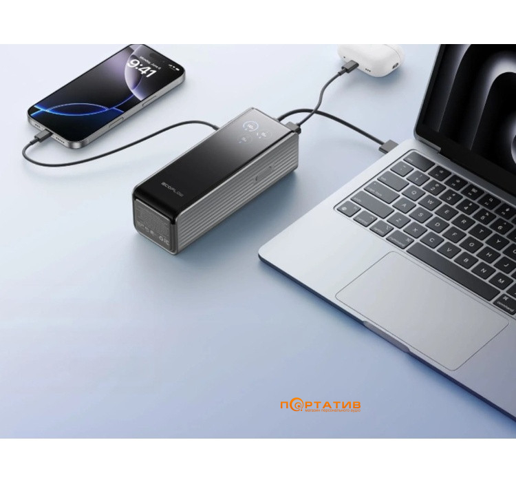 Внешний аккумулятор EcoFlow RAPID 25000mAh 170W Black (EF-RAPID25K140W-B-EU)