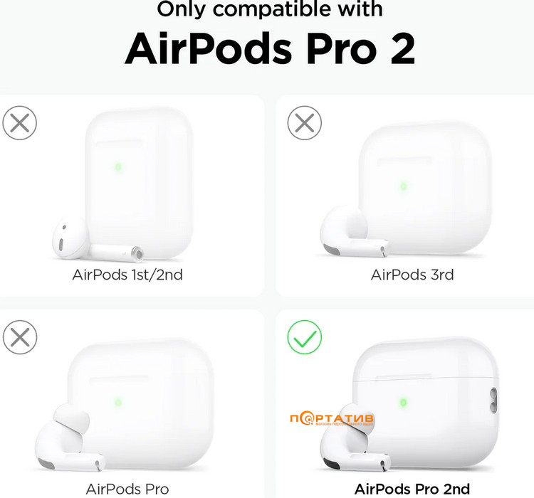 Elago Silicone Hang Case Pastel Green for Airpods Pro 2nd Gen (EAPP2SC-HANG-PGR)