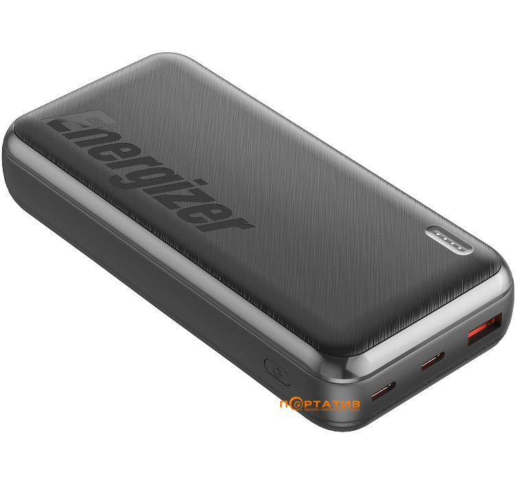 Внешний аккумулятор Energizer UE20055PQ 20000 mAh PD20W + QC22.5W Black