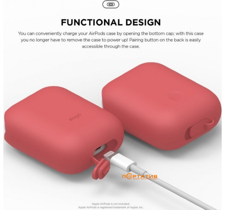 Чохол Elago Waterproof Case for Airpods Italian Rose (EAPWF-BA-IRO)