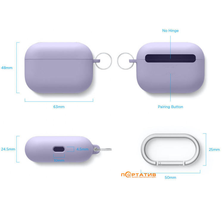 Чохол Elago Liquid Hybrid Case for Airpods Pro Lavender (EAPPRH-LV)