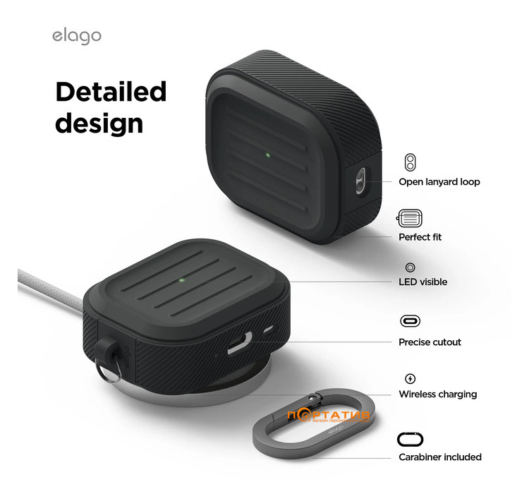 Чохол Elago Armor Hang Stone for Airpods Pro 3rd Gen (EAPP3AM-HANG-ST)