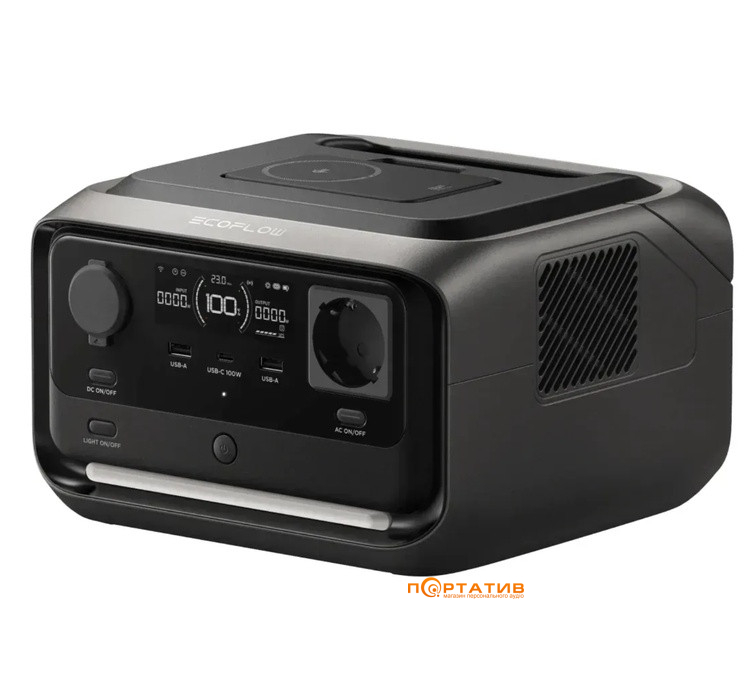 Зарядна станція EcoFlow RIVER 3 Plus Wireless, 600W/286Wh (EFRIVER3PLUS-W-EU-CBOX)