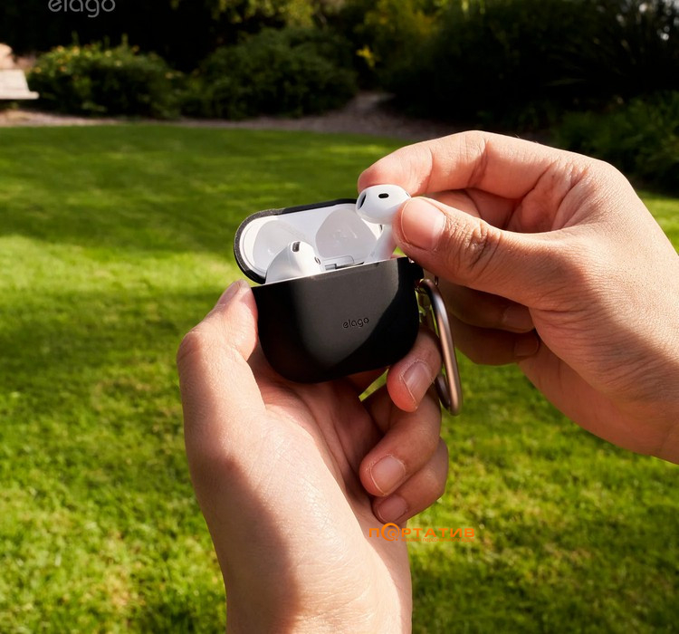Чохол Elago Silicone Hang Black for Airpods 4rd Gen (EAP4SC-HANG-BK)