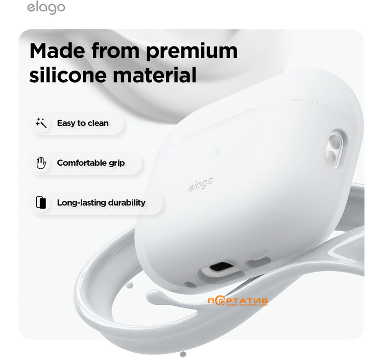 Чохол Elago Silicone Hang Nightglow Blue for Airpods Pro 3rd Gen (EAPP3SC-HANG-LUBL)