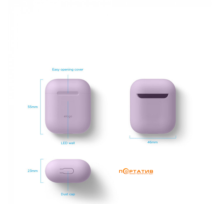 Чохол Elago Skinny Case for Airpods Lavender (EAPSK-BA-LV)