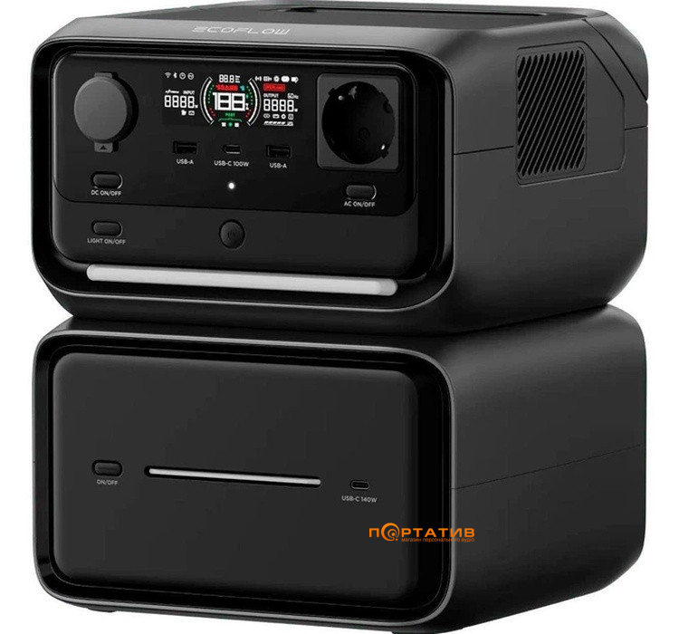 Зарядна станція EcoFlow RIVER 3 Max Plus Wireless, 600W/858Wh (EFRIVER3MP-Wireless-EU-CBOX)