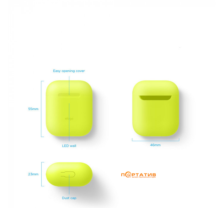 Чохол Elago Skinny Case for Airpods Neon Yellow (EAPSK-BA-NYE)