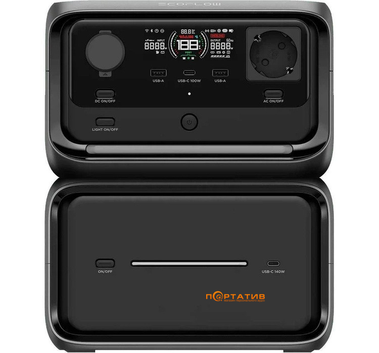 Зарядна станція EcoFlow RIVER 3 Max Plus Wireless, 600W/858Wh (EFRIVER3MP-Wireless-EU-CBOX)