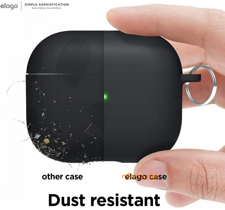 Чехол Elago Liquid Hybrid Case with Keychain Black for Airpods 3rd Gen (EAP3RH-HANG-BK)