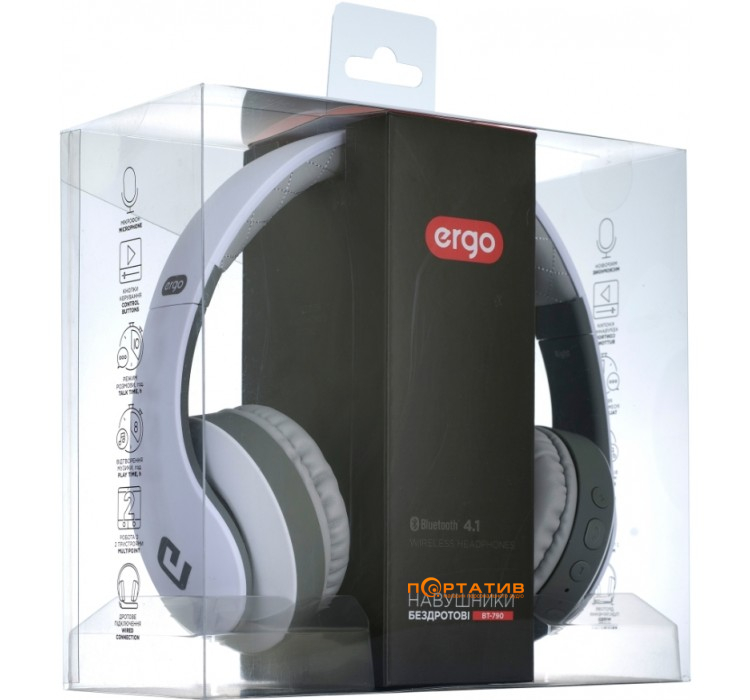 Наушники Ergo BT-790 Grey