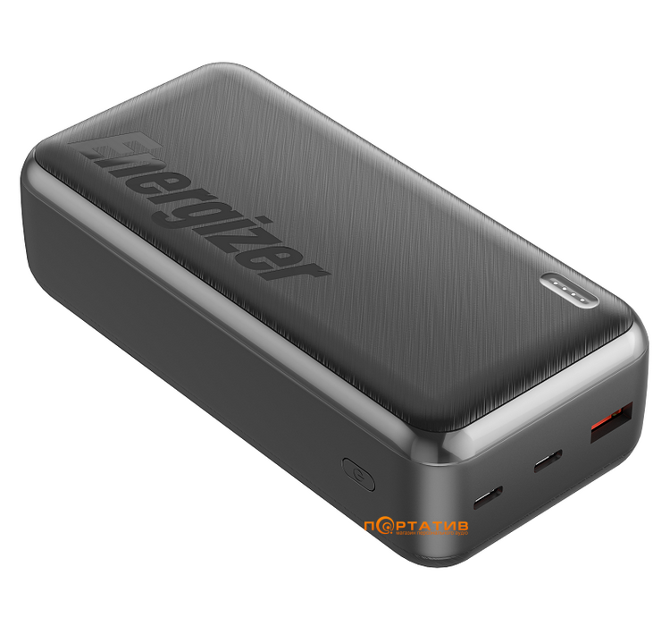 Зовнішній акумулятор Energizer UE30055PQ 30000 mAh PD20W + QC22.5W Black