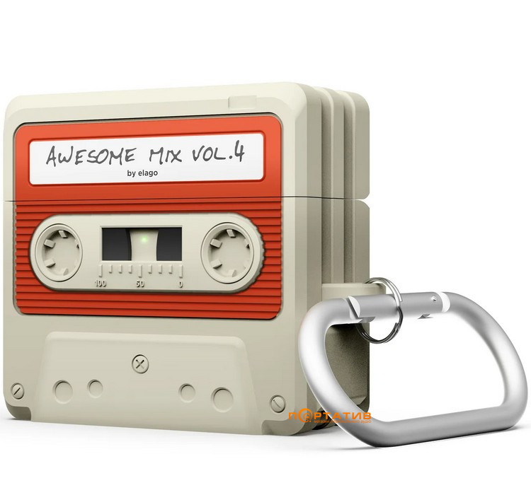 Чехол Elago Cassette Tape Stone for Airpods 4rd Gen (EAP4TAPE-HANG-CWHRD)
