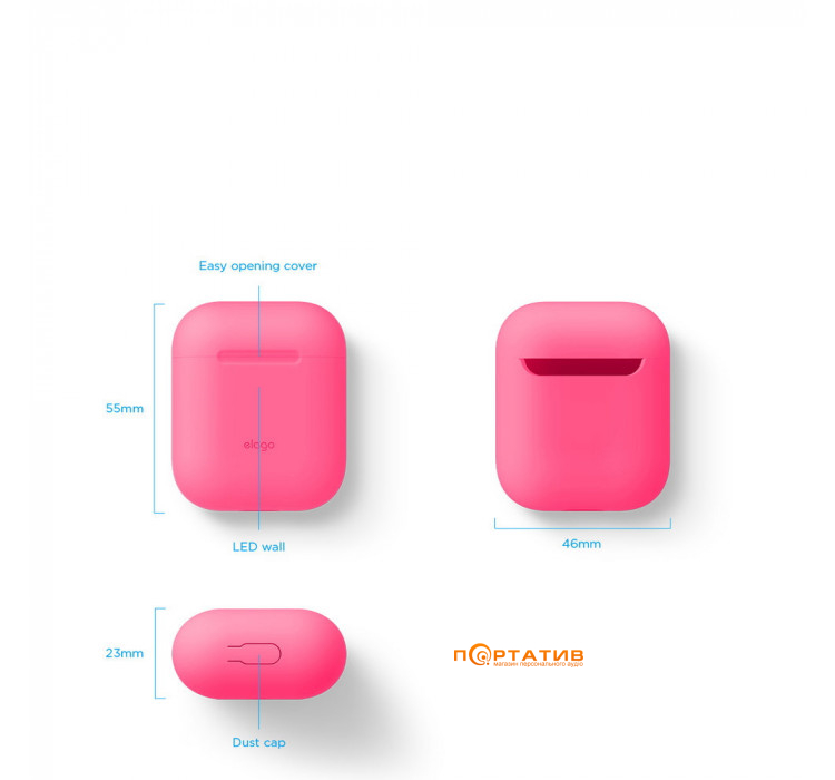 Чохол Elago Skinny Case for Airpods Hot Pink (EAPSK-BA-NPK)