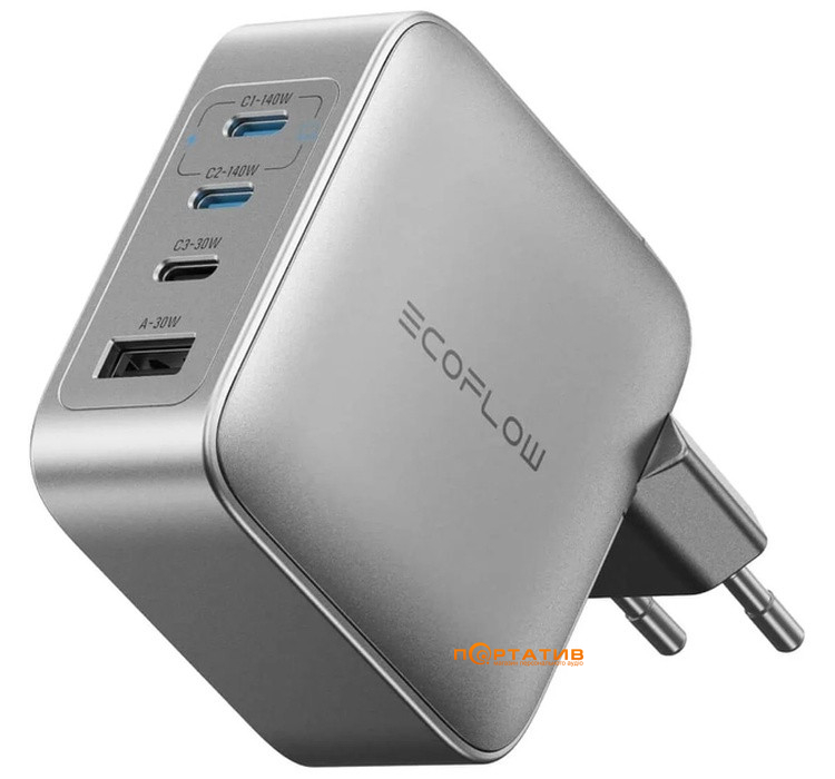 Сетевое зарядное устройство EcoFlow RAPID Pro Charger 140W (EFA-140W-GAN-CHARGER-EU)