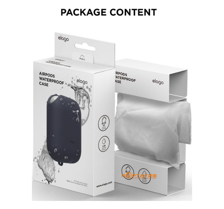 Чохол Elago Waterproof Case for Airpods Jean Indigo (EAPWF-BA-JIN)