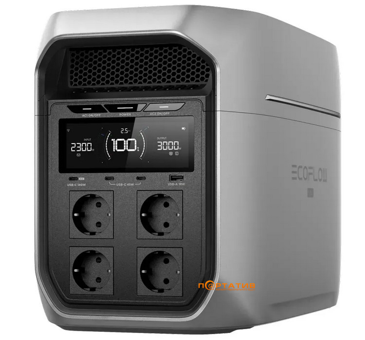 Зарядна станція EcoFlow DELTA 3 Max Plus, 3000W/2048Wh (EFD3MP-EU-CBOX)