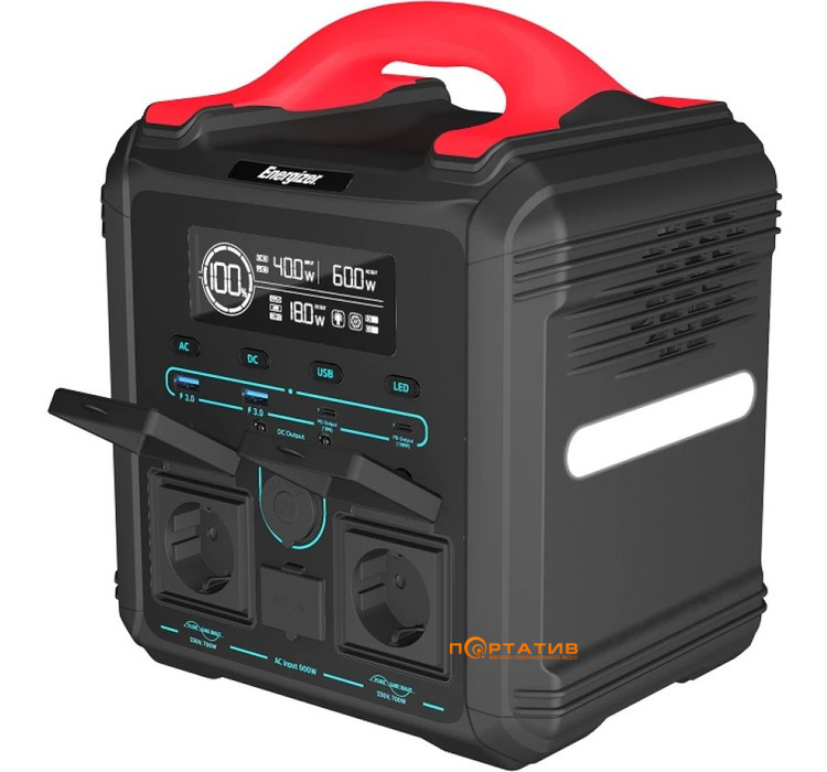 Портативна зарядна станція Energizer PPS550W1F - 551Wh 700W/100W PD/2xUSB/2xDC/1xCar/MPPT