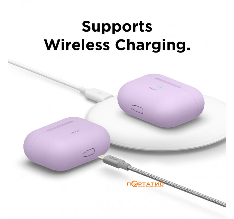 Чохол Elago Original Silicone Case for Airpods Pro Lavender (EAPPOR-BA-LV)