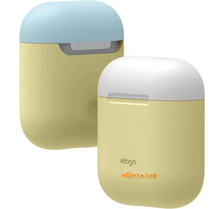 Чохол Elago Duo Case for Airpods Yellow / White / Pastel Blue (EAPDO-YE-WHPBL)
