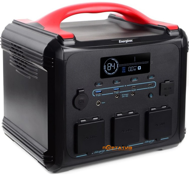 Портативна зарядна станція Energizer PPS1100W2F - 1102Wh 1200W/100W PD/2xUSB/2xDC/1xCar/MPPT