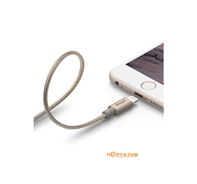 Кабель Elago Aluminum Lightning Cable Champagne Gold (ECA-ALGD-IPL)