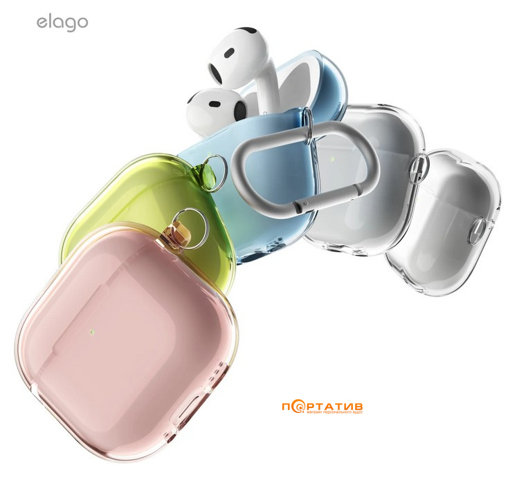 Чехол Elago Clear Hang Transparent for Airpods 4rd Gen (EAP4CL-HANG-TR)