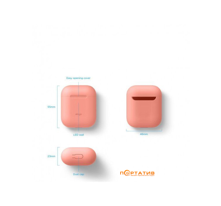 Чехол Elago Skinny Case for Airpods Peach (EAPSK-BA-PE)