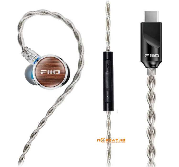 Навушники FiiO FP3 Type-C Black Walnut