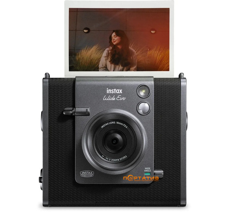 Камера миттєвого друку FUJI Instax WIDE EVO Black (16840933)