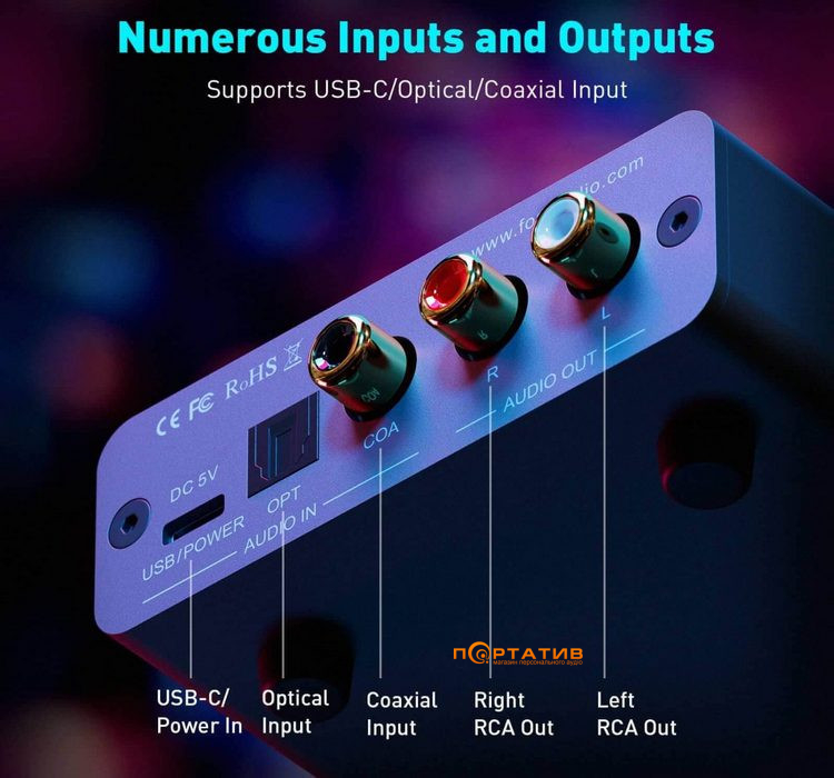 ЦАП с усилителем для наушников Fosi Audio K5 Pro