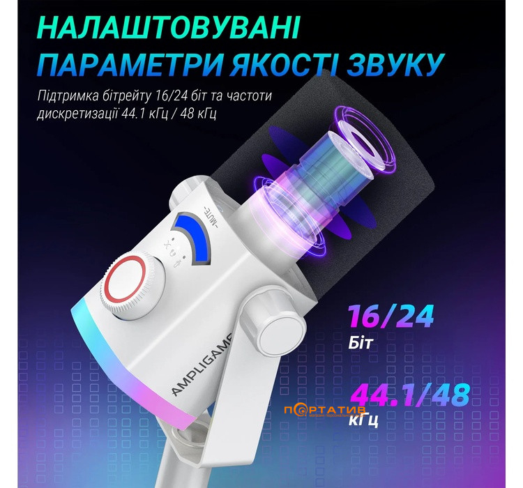 Микрофон Fifine AM8PROTW USB/XLR White