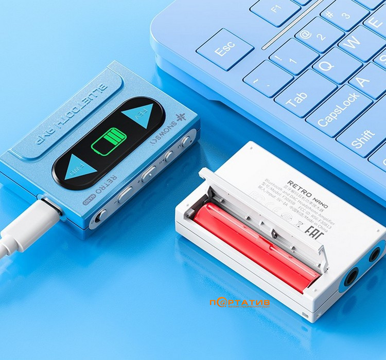 Bluetooth ЦАП с усилителем для наушников FiiO Snowsky Retro Nano Blue