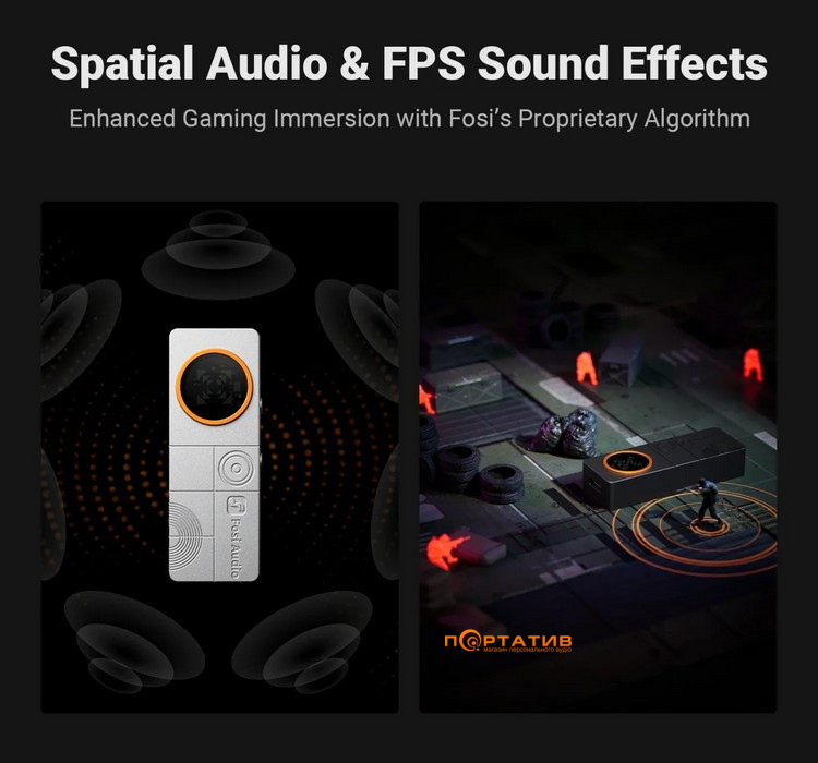 ЦАП с усилителем для наушников Fosi Audio DS3 Obsidian