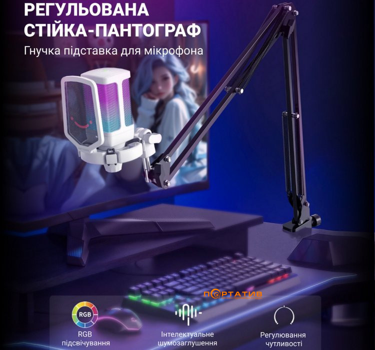 Мікрофон Fifine Q6TW White