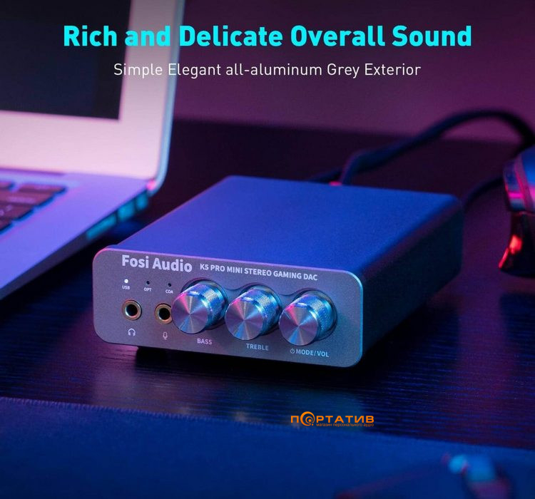 ЦАП с усилителем для наушников Fosi Audio K5 Pro
