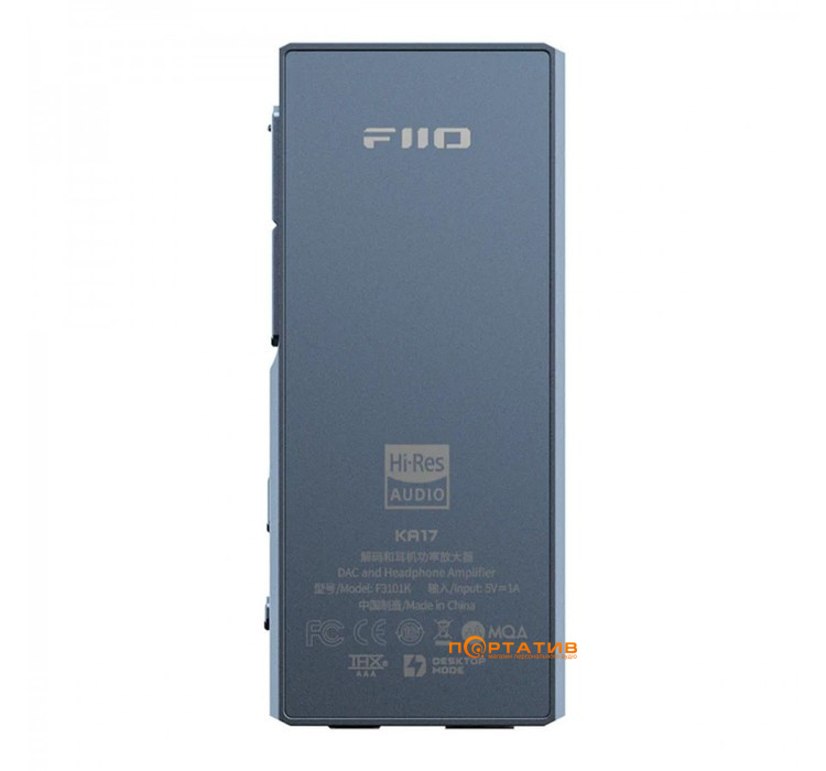 ЦАП с усилителем для наушников FiiO KA17 Blue