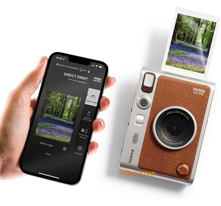 Камера моментального друку FUJI Instax Mini EVO Brown Type-C (16812508)