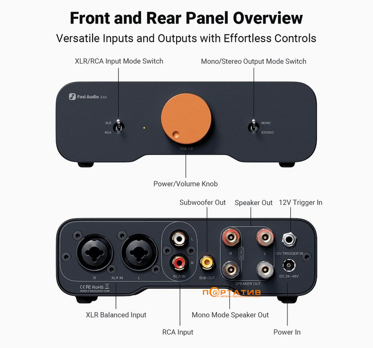 Підсилювач Fosi Audio ZA3-48V