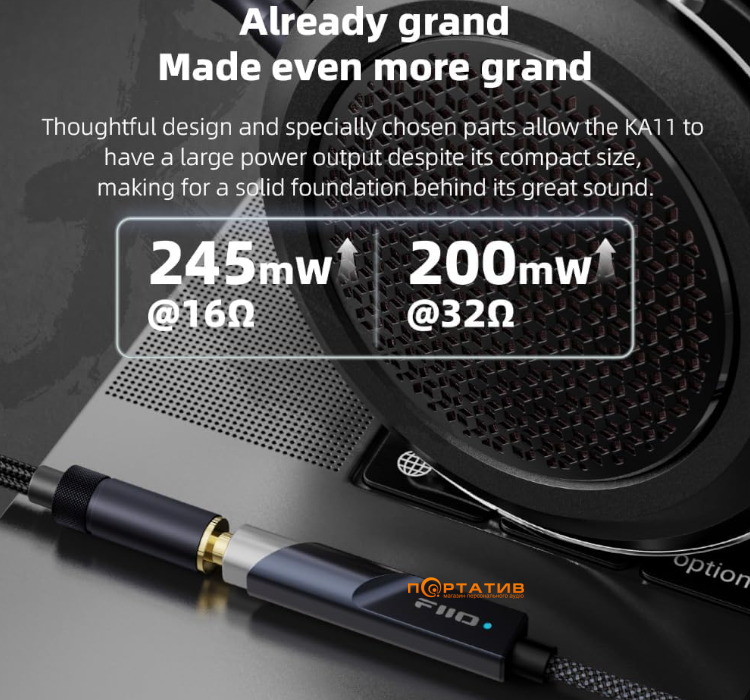 ЦАП с усилителем для наушников FiiO KA11 TC Black