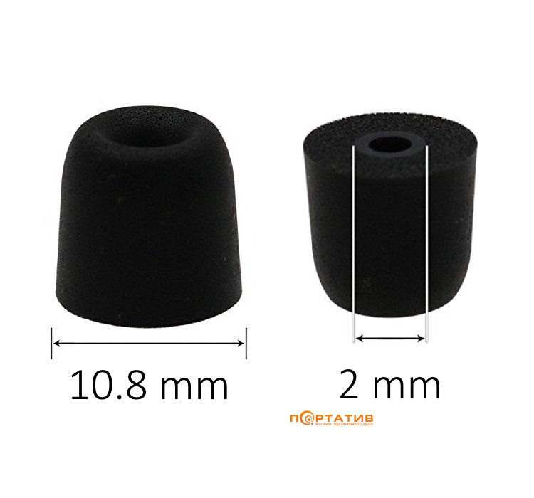 Амбушюры AV-audio Foam tips T100 (S) Black (1 пара)