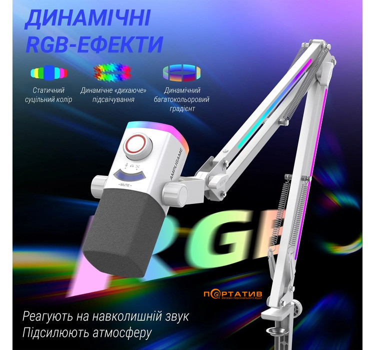 Микрофон Fifine AM8PROTW USB/XLR White