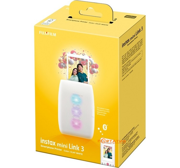 Портативный принтер FUJI Instax Mini Link 3 Clay White (16832194)