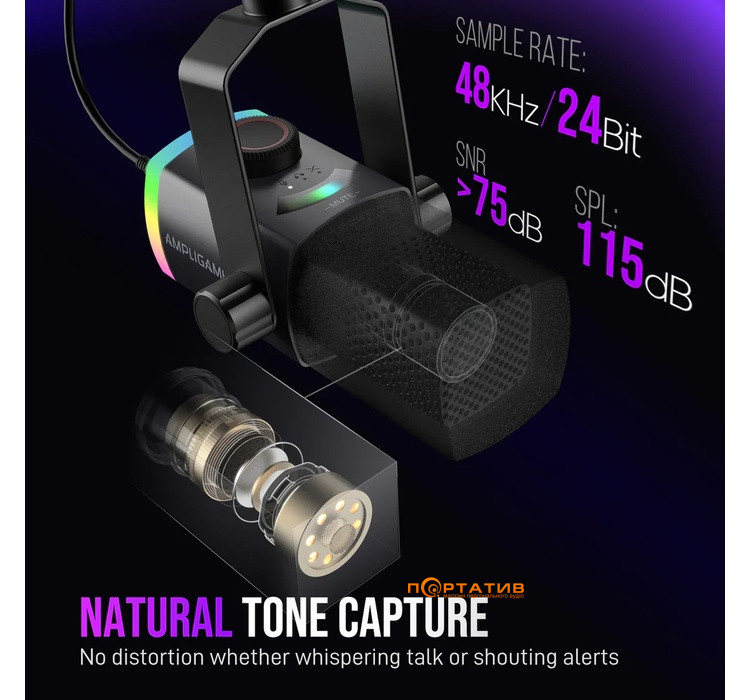 Микрофон Fifine AM8PROT USB/XLR Black