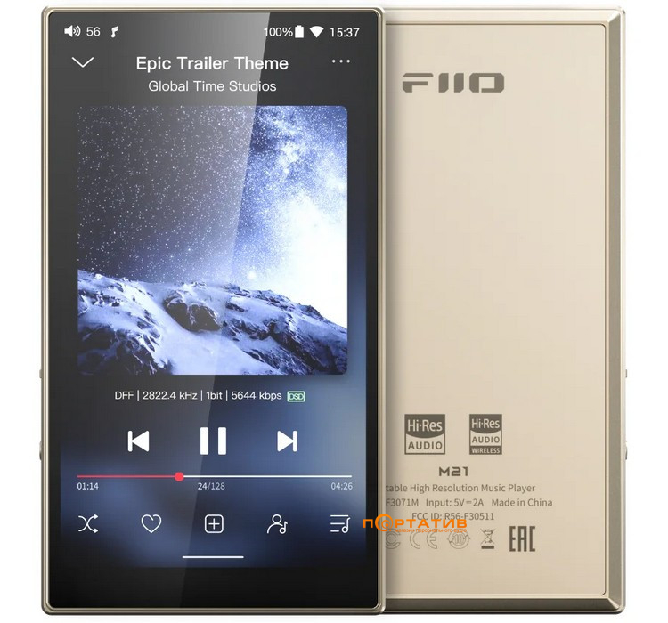 Аудіоплеєр FiiO M21 Titanium Gold